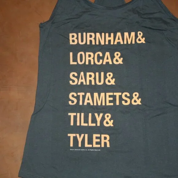 Star Trek Discovery Burnham Lorca Tank Top Racerback Blue Medium Chest: 32" New - Picture 6 of 9